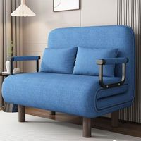 Sofá Cama Convertible Multifuncional con Armazón Metálico, Cojín de Esponja, Silla Plegable Tipo Lounge, Ecológico, para Hotel, Gimnasio, Sala de Estar, Dormitorio
