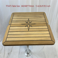 Table pliante en teck pour bateau 680/340X500, 680/340X750, 680/340X1000mm, 13.4/26.8*19.7, 13.4/26.8*29.5, 13.4/26.8*39.4 pouces Marine RV