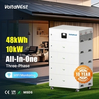 Système de stockage d'énergie domestique tout-en-un VoltaNest LiFePO4 50KWH 48kWh avec onduleur triphasé hybride 10KW