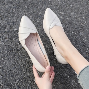 Décolleté a spillo professionali da donna a molla <span class=keywords><strong>scarpe</strong></span> a punta in vera pelle <span class=keywords><strong>con</strong></span> tendenza moda ammortizzante per l'estate - Product Image 3