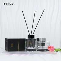 Bouteille de bâtons de parfum d'aromathérapie en verre vide transparent de luxe 120ml 150ml bouteille de diffuseur de roseau d'arôme en verre personnalisé