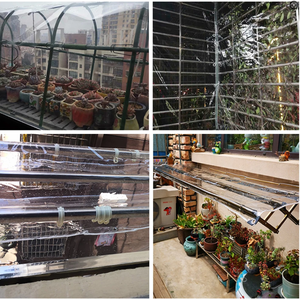 Telo Impermeabile Trasparente in Poliestere Rivestito in <span class=keywords><strong>PVC</strong></span> Anti-UV con Occhielli Resistente alle Intemperie Durevole Coperture Pieghevoli 0,39 mm Protezione dalla Pioggia - Product Image 4