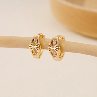 Joyería de Moda HYL, Pendientes de Latón con Circonita, Chapados en Oro de 18k, Varios Estilos, Pendientes de Oro, Venta al por Mayor