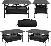 Table d'extérieur moderne en aluminium léger, durable, imperméable, petite, portable, pliable, empilable, pour pique-nique, camping, parc