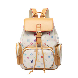 Cross-border Fashion PU <b>Backpack</b> <b>Large</b> <b>Capacity</b> High-end Sense Bag Lazy Style Niche Design All-match Zipper <b>Backpack</b> - Product Image 6