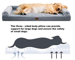 Luxuriöses warmes ortho pä disches Hunde bett Neues Design Quadratischer Memory-Schaum mit festem Muster Wasch bares abnehmbares Schlafsofa-Zubehör für Haustiere - Product Image 3
