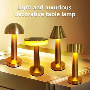 Modern LED <b>Table</b> <b>Lamp</b> Metal Touch Control Remote Rechargeable Eye-Caring Simple Dimmable Eco-Friendly Decorative Light Home - Product Image 1