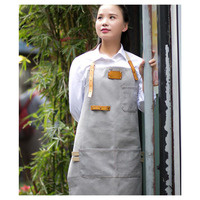 Vente en gros de bavoirs ajustables en denim pour barbecue, chefs, barmans, boulangers, tabliers horticoles avec poches pour chefs