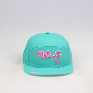 Chapeau de pêcheur sur mesure à 6 panneaux, haute qualité, anti-humidité, perforé, maille, broderie 3D, visière incurvée, pour le sport - Product Image 1
