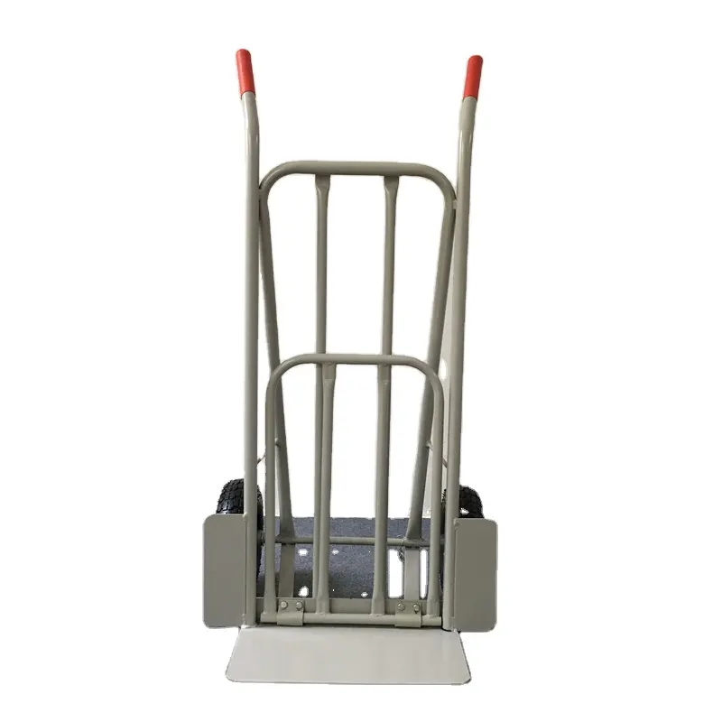 250Kg Lichtgrijs Zware Opslag Hand Trolley Met Grote Grootte Opvouwbare Plaat Voor Carrying Goederen