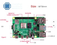Nuevo Raspberry Pi 4 Modelo B Original, 1GB 2GB 4GB 8GB RAM, Computadora Raspberry Pi4, Kit de Placa de Desarrollo 4b