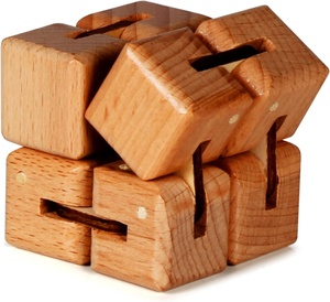 C02005C Cubos Fidget, Juguetes Antiestrés de Madera, Cubo Infinito Plegable Galaxy, Rompecabezas Mágico para Aliviar el Estrés - Product Image 1