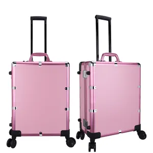 Étui de Train de maquillage à roulettes portable avec étui de chariot cosmétique éclairé par LED organisateur cosmétique de voyage étui de Train d'artiste de maquillage