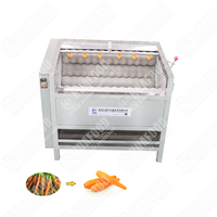 Volautomatische Efficiëntie Cassave Wortel Gember Aardappel Wasmachine Fruit En Groenten Reinigingsmachine
