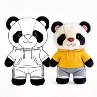 Peluche Panda à Capuche Tendance en Gros – Jouet Doux et Rembourré pour Cadeau, Taille Personnalisée