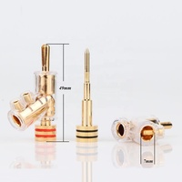 Connecteur banane pour haut-parleur Hifi audio MCA plaqué or
