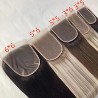 Closure en dentelle 4x4 pour cheveux raides # Cheveux humains Remy alignés aux cuticules, couleur piano 27/613, stock de cheveux colorés tendance pour salon
