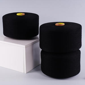 Filato di Cotone Riciclato Nero 4-32 all'Ingrosso, Filato Pettinato per Asciugamani, Filato per Tessitura e Maglieria Tinto con Motivi - Product Image 3