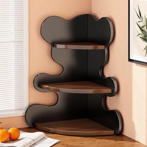 Corner <b>Shelf</b> 3 Tier Wood Storage Rack For Stationery Personal Care Toys Electronics Desktop Organizer - Product Image 1