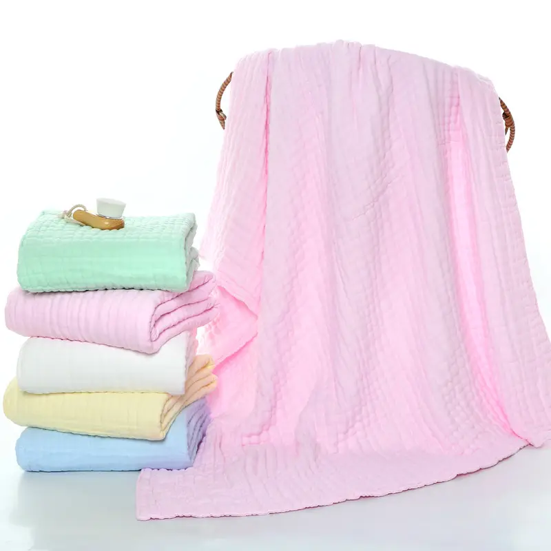 6 strati coperte di mussola per bambini asciugamano da bagno in garza di puro cotone biancheria da letto per neonati Swaddle per neonati Soft Hold Wraps asciugamano da bagno