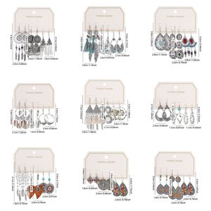 Pendientes de aleación de joyería de moda, estilo bohemio, diseño de plumas para mujer, para fiestas. - Product Image 5