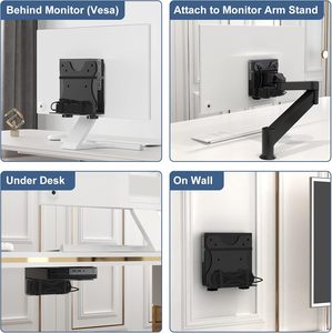 Adjustable Thin Client Mini PC VESA Mount Bracket for Desk/Wall Mount Attached <strong>Monitor</strong> for NUC/// Mini Cable Boxes - Product Image 2