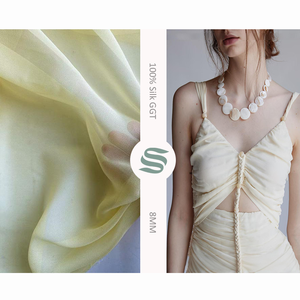 Tela de Georgette de Seda de Morera 100% Ligera, Transparente, Transpirable para Vestidos y Bufandas - Product Image 1