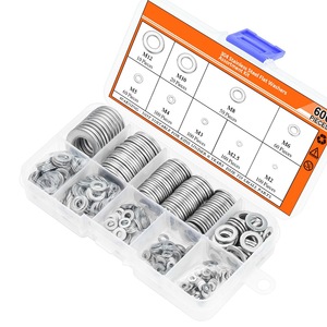 304 Stainless Steel Flat Washer <b>Set</b> 600Pcs M2 M2.5 M3 M4 M5 M6 M8 M10 M12 Boxed Washers Home Maintenance - Product Image 1