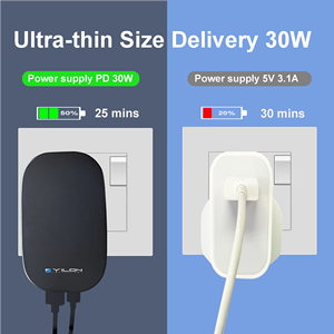 Produits Phares 2026 : Adaptateurs de Voyage Ultra-Mince à Charge Rapide, <span class=keywords><strong>Chargeur</strong></span> Mural USB-C Double Port Pliable 20W avec Prise UK pour Téléphone Portable - Product Image 6