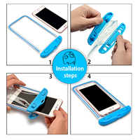 Étui étanche pour téléphone portable Veilleuse PVC transparent Rose Vert Bleu Orange Pochette pour téléphone étanche