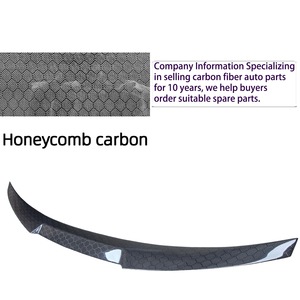 For B9 B9.5 Sedan M4 Style Honeycomb Carbon Fiber <b>Rear</b> <b>Spoiler</b> Trunk Wing 2016-2023 - Product Image 4