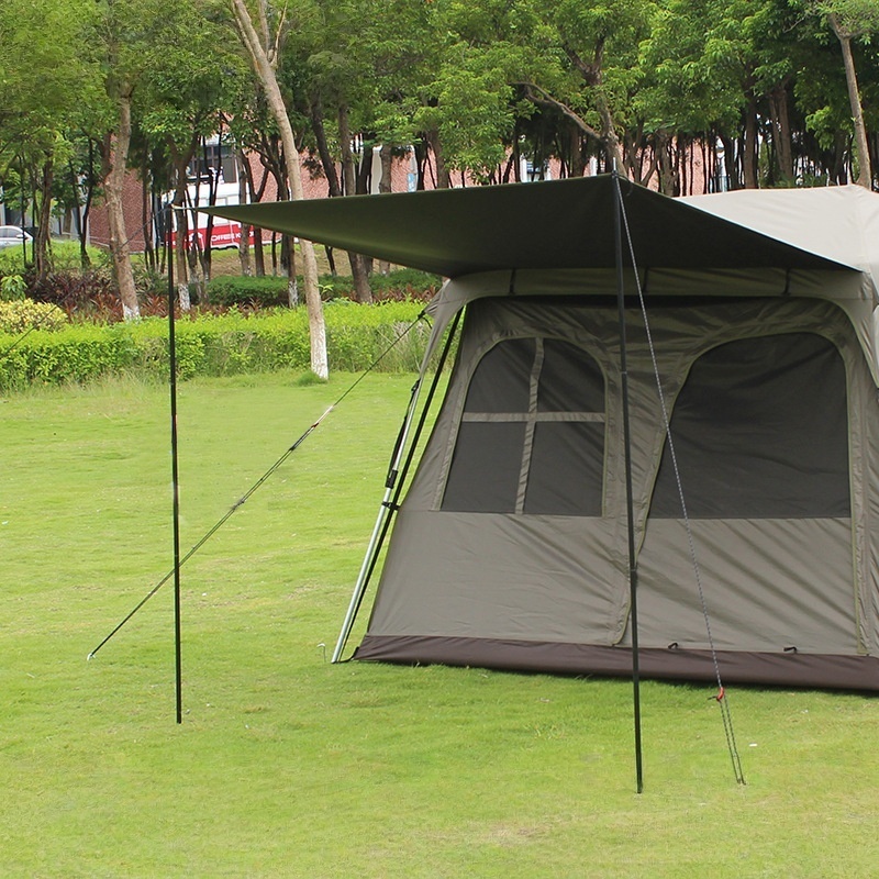 Dark green extended canopy