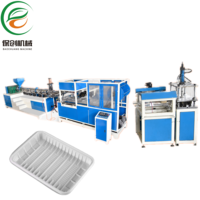 Volledig automatische, één-stap inline thermoform productielijn voor het maken van plastic PP/PS vlees-, fruit- en groentebakjes