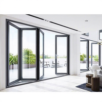 APRO Certificat américain Offre Spéciale NFRC Porte pliante en aluminium Porte accordéon en verre Portes pliantes de patio