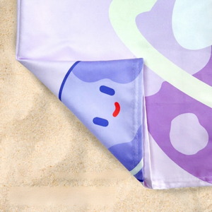 <span class=keywords><strong>Poncho</strong></span> à capuche en microfibre suédée à séchage rapide avec fermeture éclair, motifs lapin et requin pour enfants, pour la baignade et la plage - Product Image 4