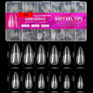 600pcs Semi Matte <b>Nail</b> Tips No Mark No Polishing Artificial <b>Nail</b> <b>Extensions</b> for Manicure Art - Product Image 5
