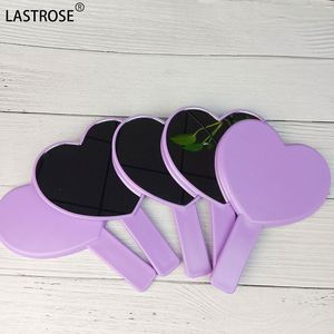 Hot Sale Purple Heart-Shape Pocket Travel Makeup <b>Mirror</b> OEM Logo Handheld Customizable Makeup <b>Mirror</b> - Product Image 3