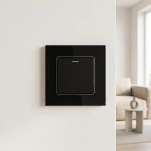 Interruttore a pannello in vetro temperato MEZEEN a 1 pulsante con luce LED 250V 10A, interruttore singolo per <span class=keywords><strong>accensione</strong></span>, per decorazione domestica - Product Image 1