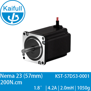 Motor paso <span class=keywords><strong>a</strong></span> paso híbrido Kaifull <span class=keywords><strong>Nema</strong></span> <span class=keywords><strong>23</strong></span> de 57 mm, 1.8 grados, <span class=keywords><strong>4.2</strong></span> <span class=keywords><strong>A</strong></span>, 2.0 Nm, KST-57D53-0001, 24 V CC, doble fase, alto torque, para fresado CNC y proyectos DIY - Product Image 1
