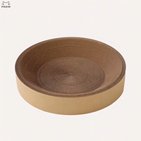 Grattoir pour chat rond de 50 cm, mignon et de qualité supérieure, en carton de pâte à papier de qualité FDA, pour chats de grande taille