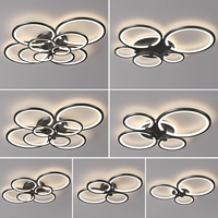 Plafonnier LED Design Nordique Moderne En Saillie, Lustre d'Intérieur pour Salon