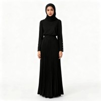 Abaya pour femmes musulmanes, grande taille, coupe ajustée, hiver, automne, légère, longueur cheville, manches longues, usage quotidien, Eid Al-Fitr, Ramadan
