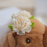 Porte-clés Capybara en Peluche Robe de Mariée, Jouet en Peluche Animal Rembourré, Porte-clés Capybara pour Couple, pour Machine à Griffes