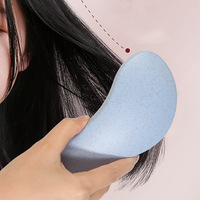 Offre Spéciale : Ensemble de peignes en paille de blé à dents larges, peigne ionique pour coiffure et shampoing, brosse en silicone pour massage et nettoyage à domicile