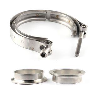 Collier de serrage en acier inoxydable Xuzhong de type V pour tuyau, 2, 2,5, 3, 3,5, 4 pouces, pour modification d'échappement automobile - Product Image 2