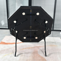 Table de poker octogonale pliable moderne de luxe à 8 joueurs, écologique, portable, table de jeu de casino en métal, vente en gros