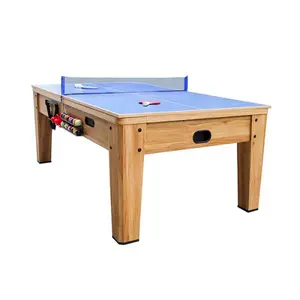 Factory Custom 8FT 4 In 1 Multi Game Table With Pool Table Billiard Air Hockey PingPong And Dining Table Top