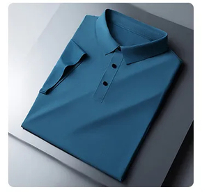 เสื้อโปโลกอล์ฟแบบเข้ารูปแห้งเร็วเสื้อโปโลแขนสั้นสีพื้นหรูหราออกแบบได้ตามต้องการ - Product Image 2