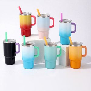 Nouvelle tasse à vin miniature de 4 oz avec poignée en plastique, double paroi, en acier inoxydable 304, pour voiture, thermos portable à refroidissement rapide pour la maison - Product Image 1