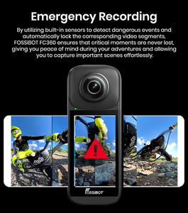 Caméra sportive Fossibot 360° 1080P IP68 étanche 1600mAh Android 10 6 Go de RAM CMOS Fossibot FC360 - Product Image 4